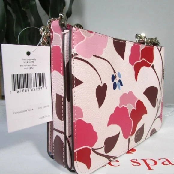 Kate Spade Leather Eva Nouveau Bloom Chain Crossbody - New With Tags Attached - Picture 7 of 11